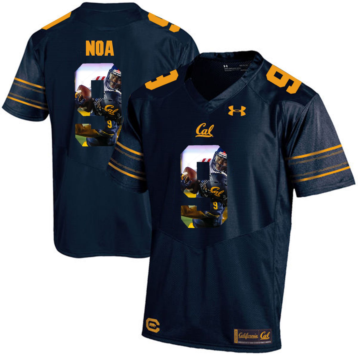 Men California Golden Bears #9 Kanawai Noa Dark blue Customized NCAA Jerseys->customized ncaa jersey->Custom Jersey